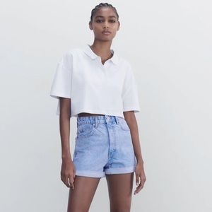 Zara High Waisted Mom Shorts